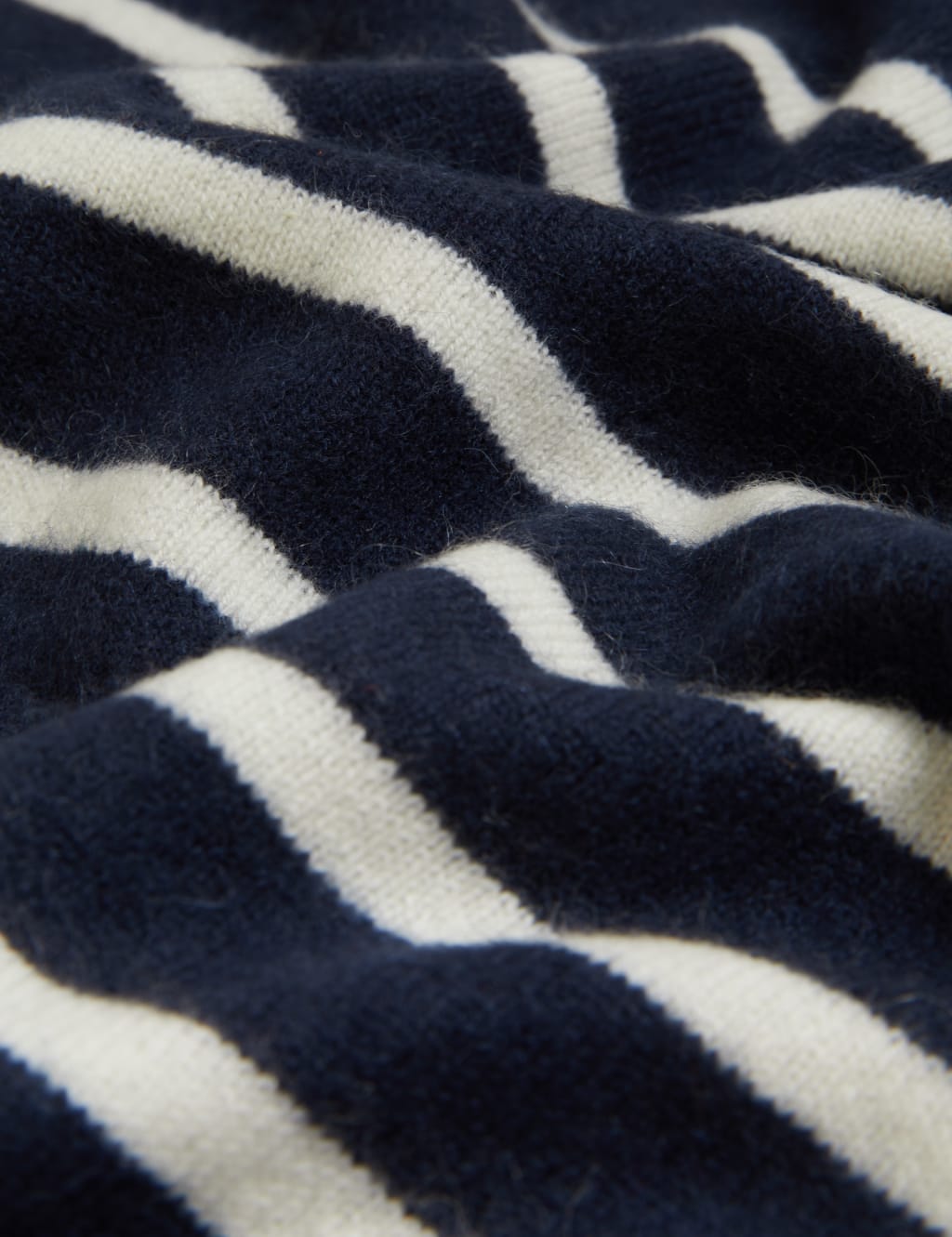 Pure Cashmere Striped Crew Neck Jumper image 6