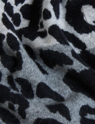 

Womens Autograph Pure Cashmere Animal Print Cardigan - Grey Mix, Grey Mix