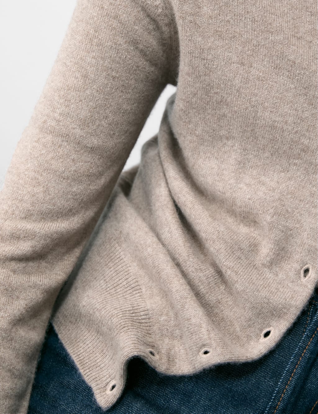 Pure Cashmere Crew Neck Cardigan image 5