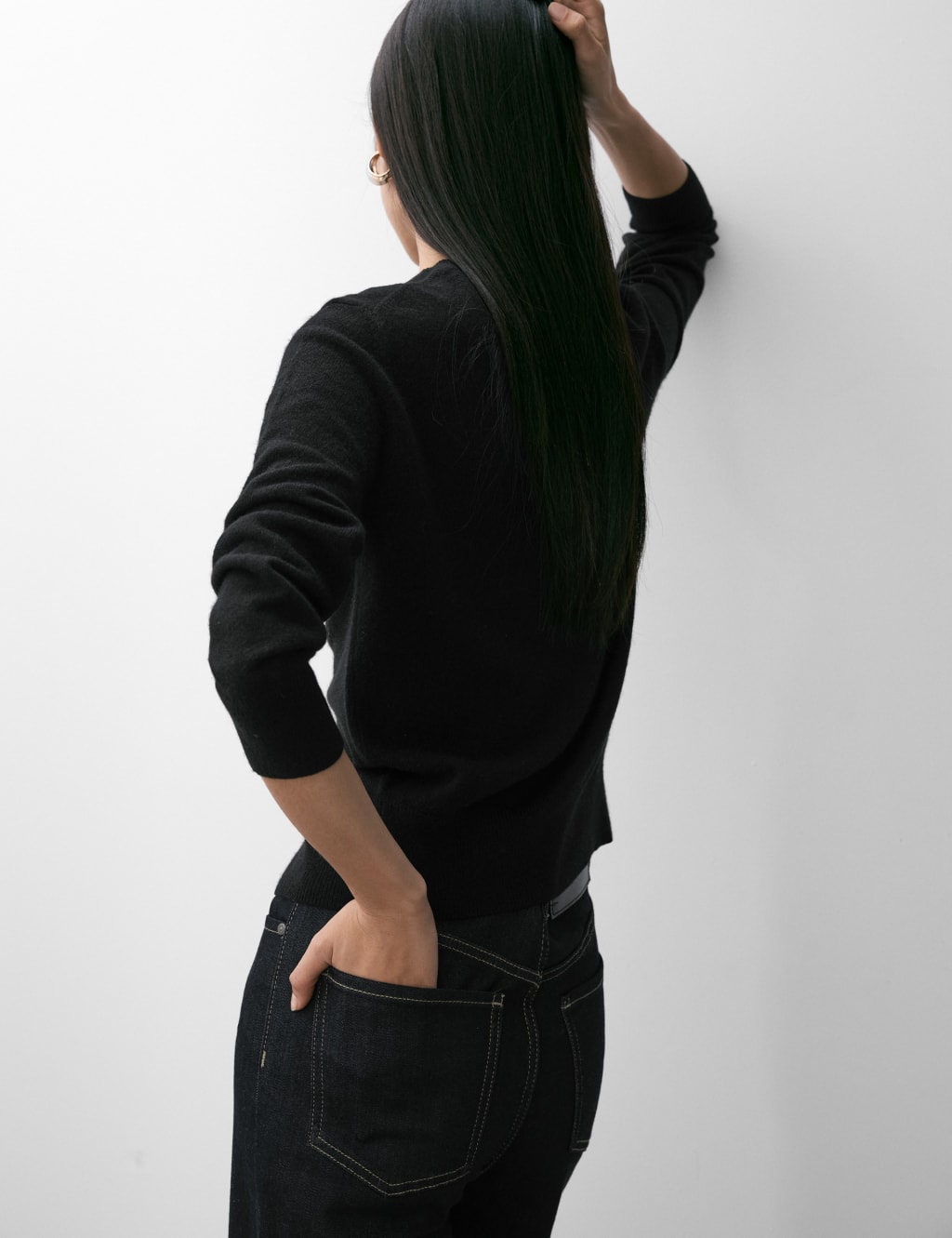 MB Young Ladies Knitted Cardigan Black