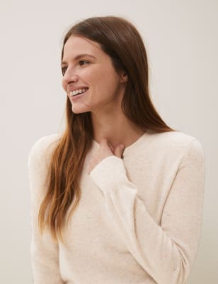 

Womens Autograph Strukturierter Pullover aus reinem Kaschmir - Oatmeal Mix, Oatmeal Mix