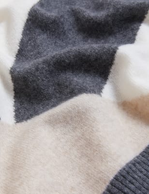 

Autograph Jersey 100% cashmere de bloques de color con escote de picoWomens - Grey Mix, Grey Mix