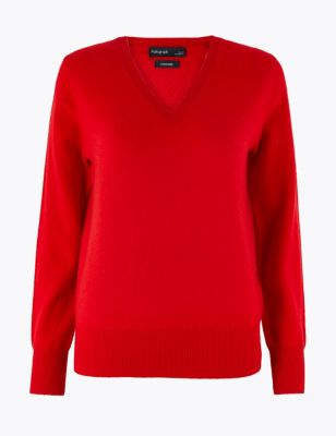 Pure Cashmere Relaxed V-Neck Jumper | Autograph | M&S