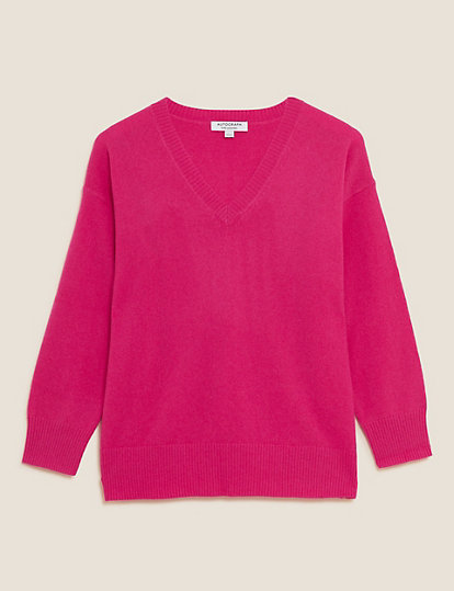 Pure Cashmere V-Neck Relaxed Jumper