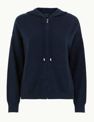 cropped cashmere hoodie