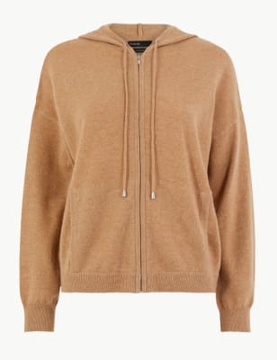 cropped cashmere hoodie