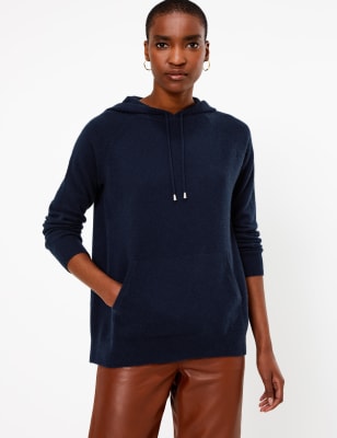 Ruim capuchonvest van zuiver kasjmier