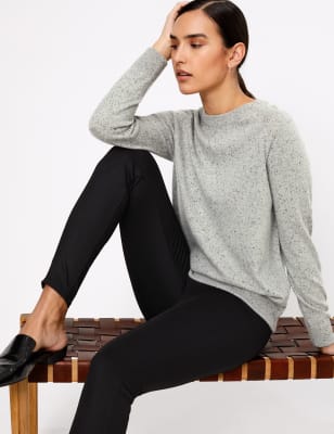 Ruime sweater van zuiver kasjmier met structuur