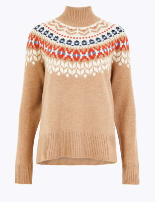 m&s ladies fairisle jumper