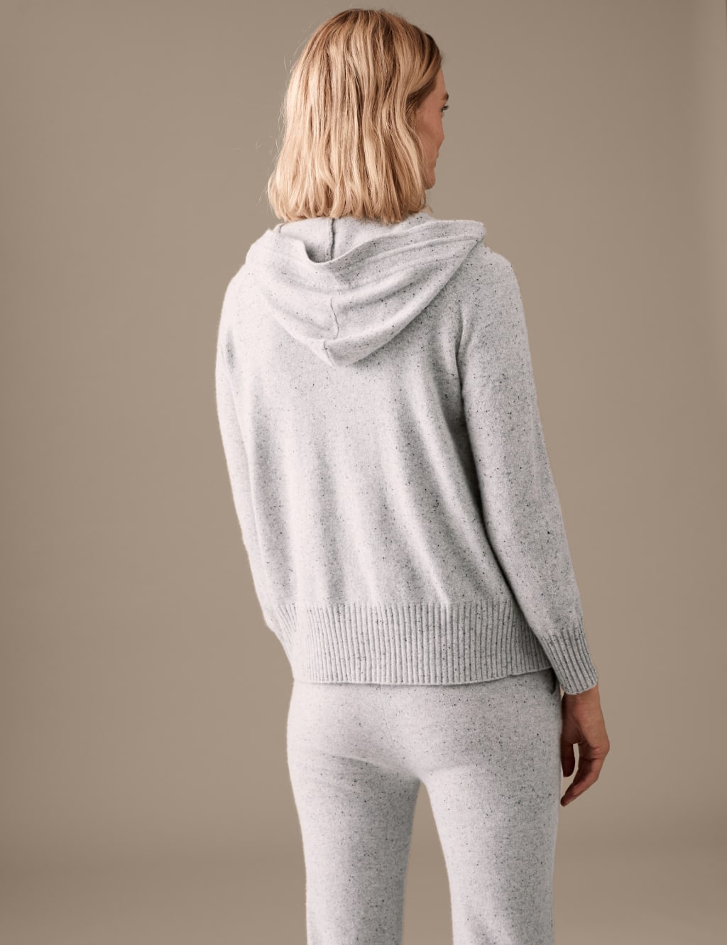Pure Cashmere Textured Relaxed Hoodie image 3