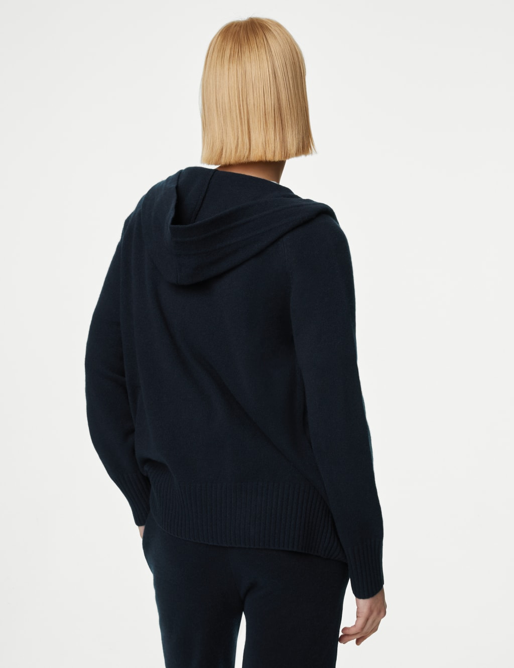 Pure Cashmere Knitted Relaxed Hoodie image 4