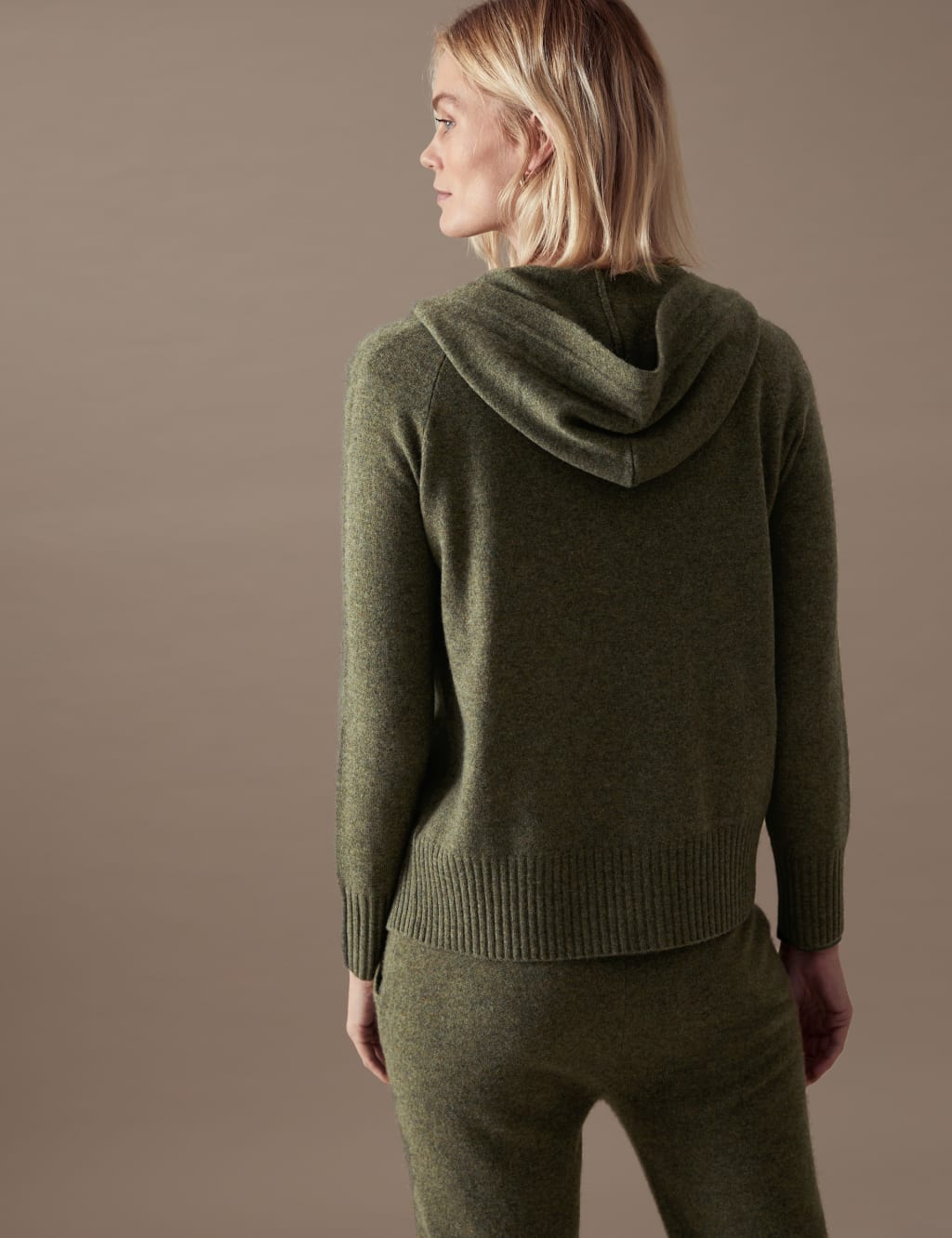 Pure Cashmere Knitted Relaxed Hoodie image 3