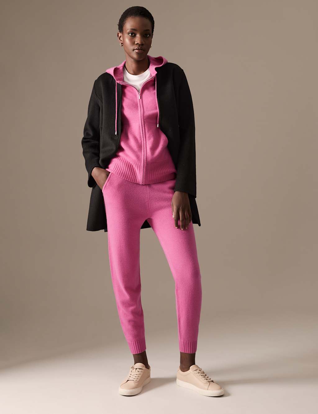 Pure Cashmere Knitted Relaxed Hoodie image 3