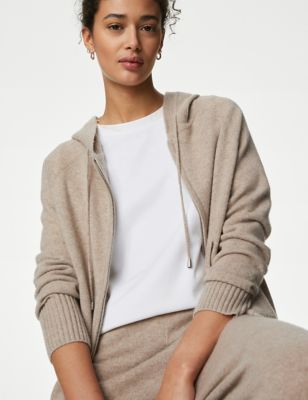 Pure Cashmere Knitted Relaxed Hoodie, Autograph