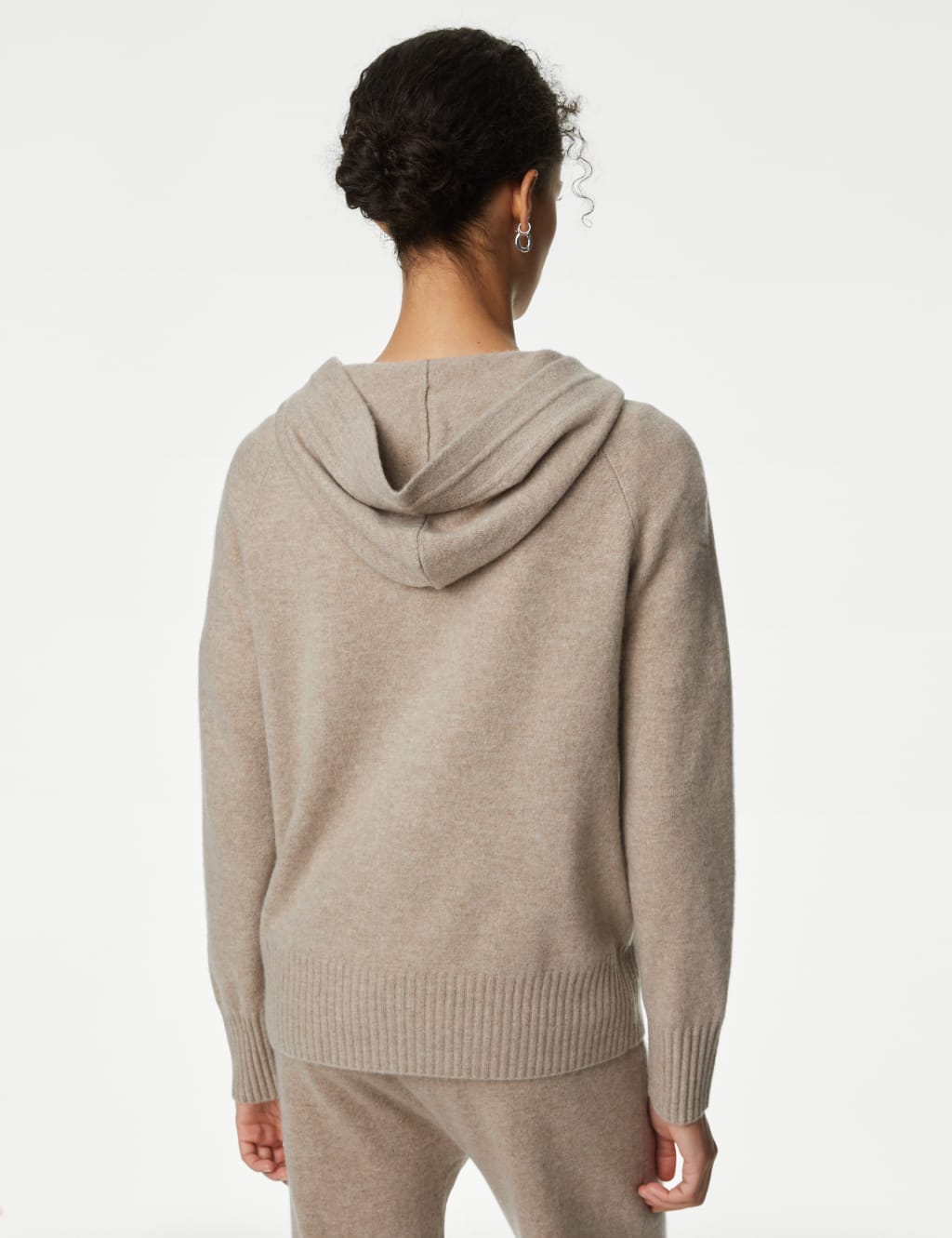 Pure Cashmere Knitted Relaxed Hoodie image 4