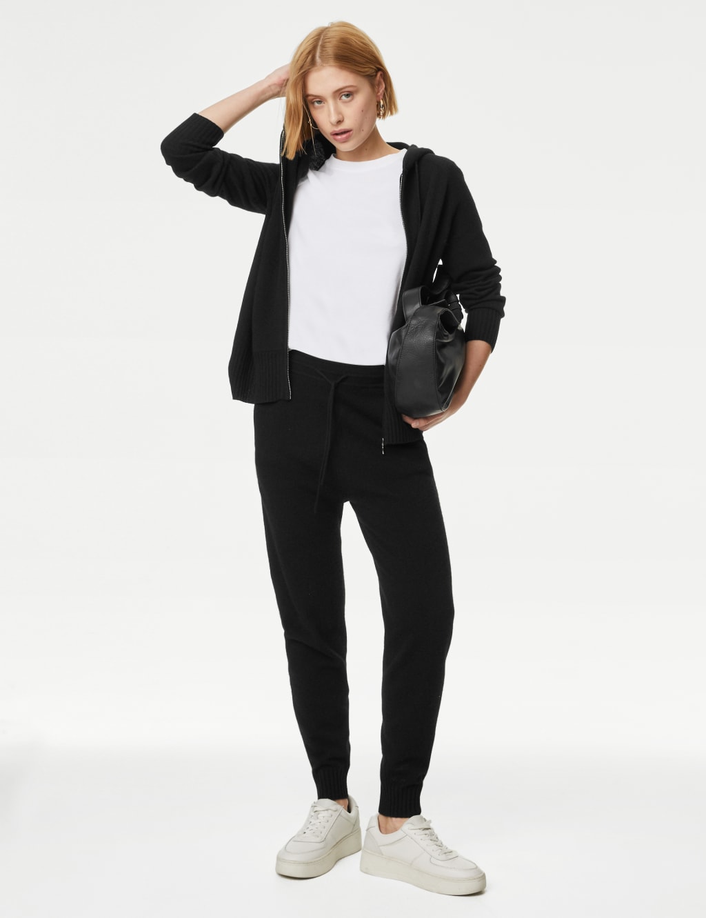 Pure Cashmere Knitted Relaxed Hoodie image 2