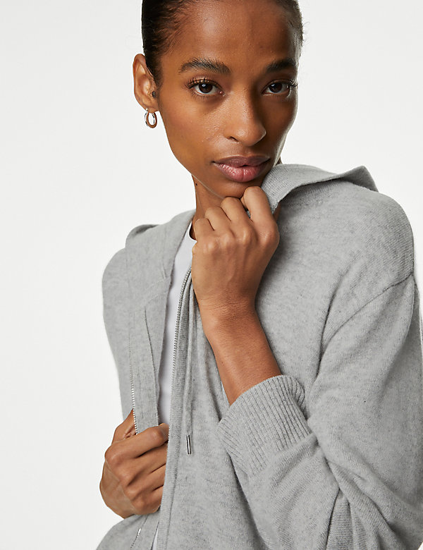 Pure Cashmere Zip Up Hoodie - FI