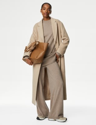 

M&S Collection Pantalón 100% cashmere de pata anchaWomens - Cappuccino, Cappuccino