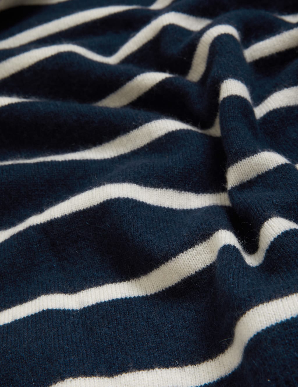 Pure Cashmere Striped Collared Jumper image 5