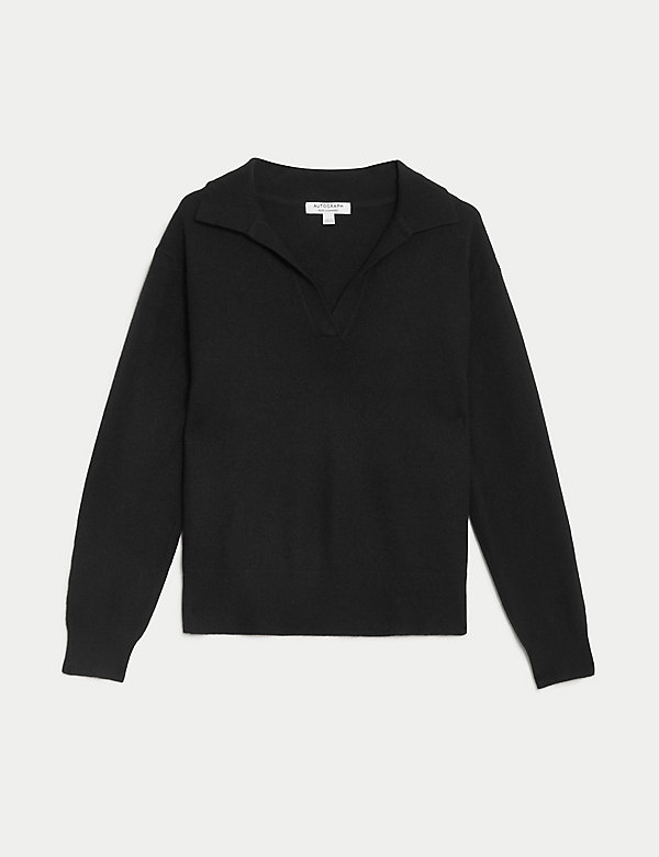 Pure Cashmere Collared Relaxed Jumper - LV