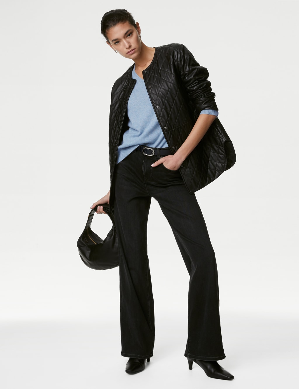 Pure Cashmere V-Neck Jumper image 2