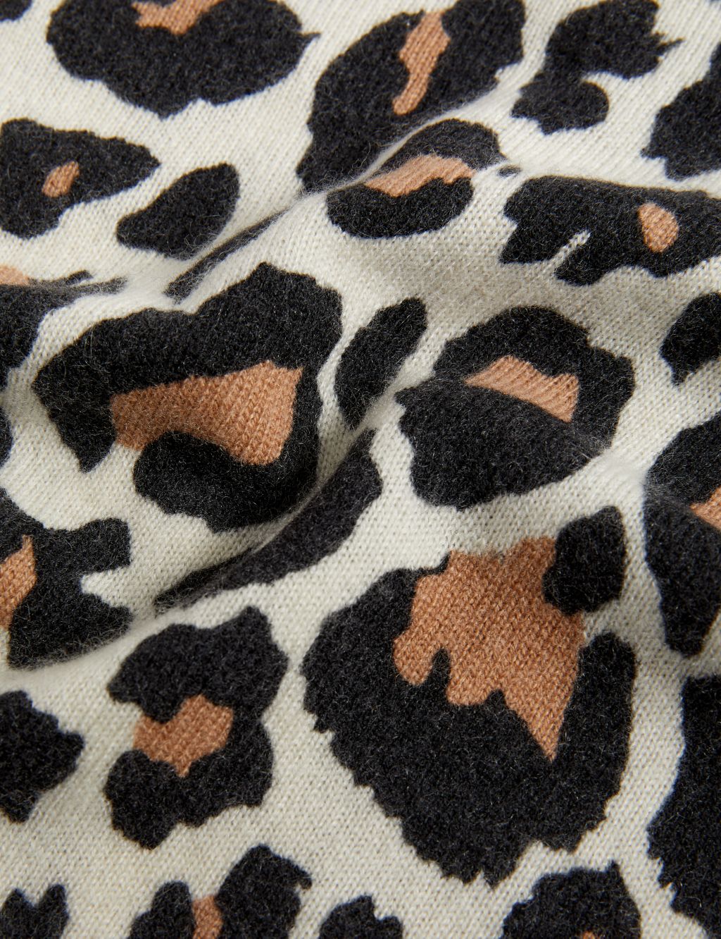 Pure Cashmere Animal Print V-Neck Jumper image 6