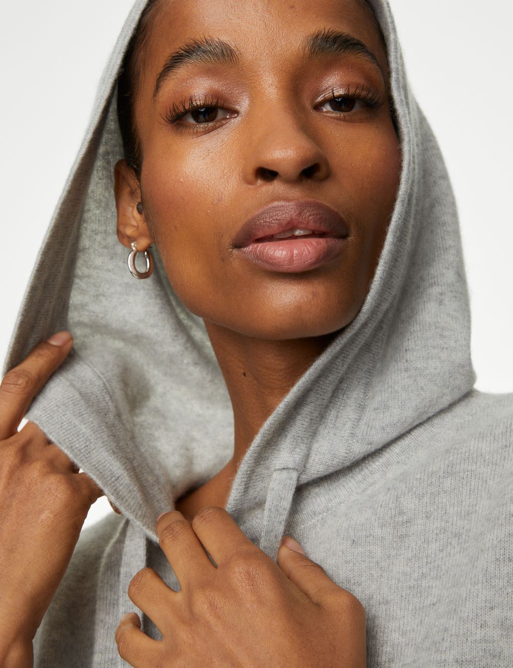 Pure Cashmere Textured Relaxed Hoodie image 4