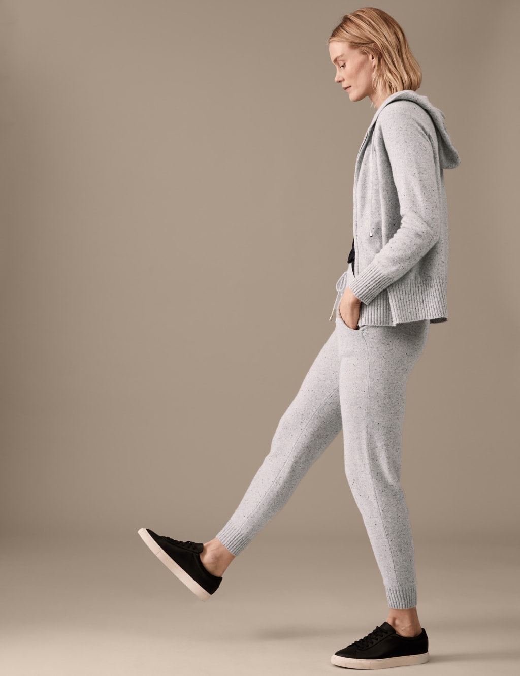 Pure Cashmere Textured Joggers image 1
