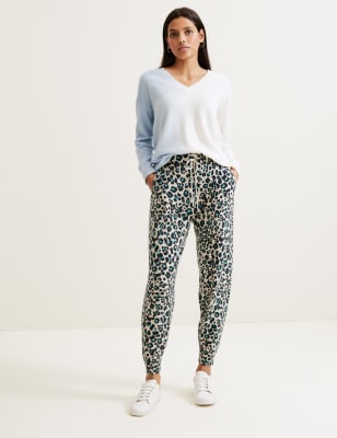 

Womens Autograph Jogginghose aus reinem Cashmere mit Tiermuster - Oatmeal Mix, Oatmeal Mix