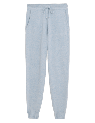 

Womens Autograph Pure Cashmere Tapered Ankle Grazer Joggers - Grey Blue, Grey Blue