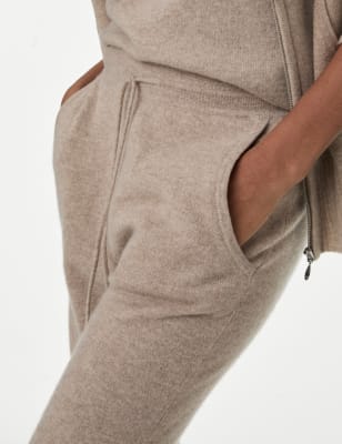 Pure Cashmere Tapered Ankle Grazer Joggers