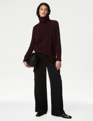 Pure Cashmere Ribbed Longline Jumper