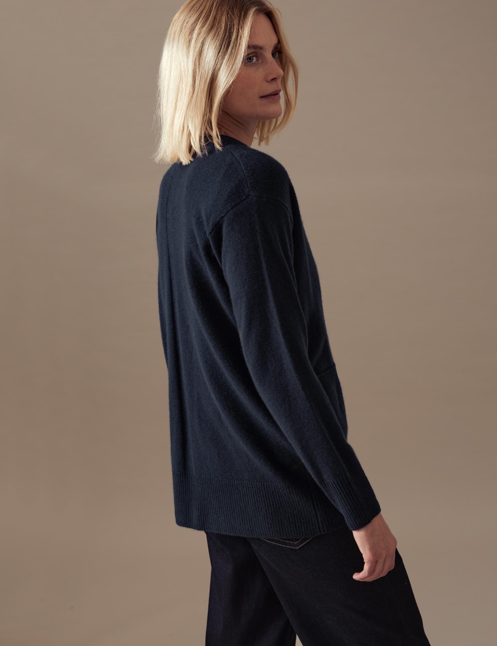 Pure Cashmere V-Neck Button Front Cardigan image 4