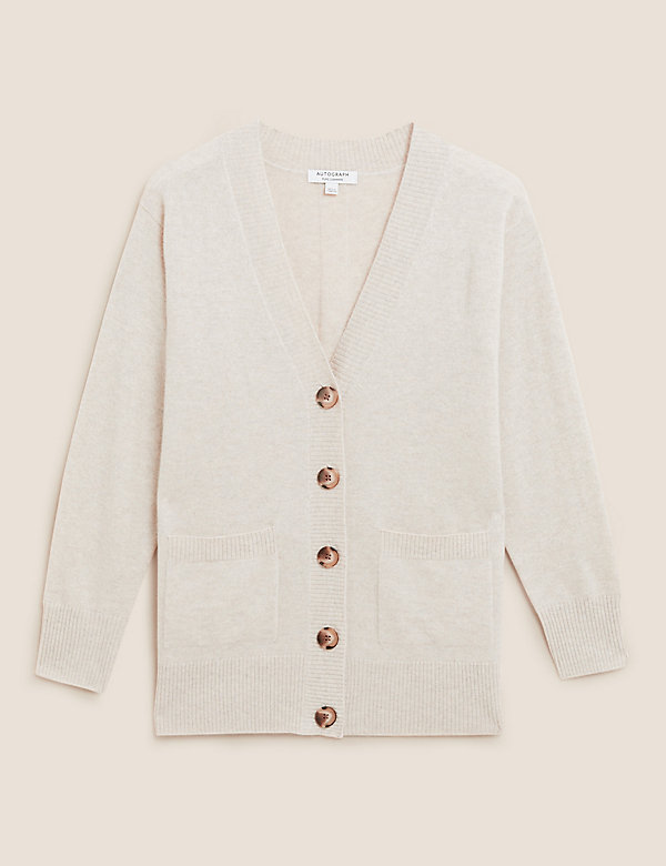 Pure Cashmere V-Neck Button Front Cardigan - EE