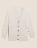 Pure Cashmere V-Neck Button Front Cardigan