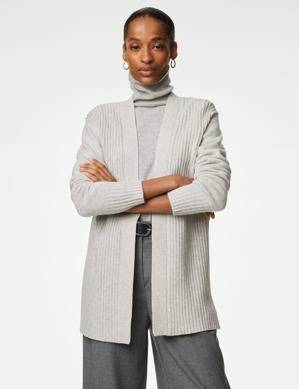 Merino Wool Rich Edge to Edge Cardigan image 4
