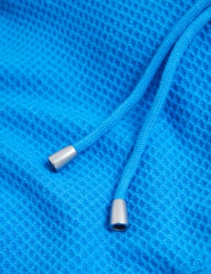 

Womens M&S Collection Weicher Hoodie mit Strukturmuster - Bright Blue, Bright Blue