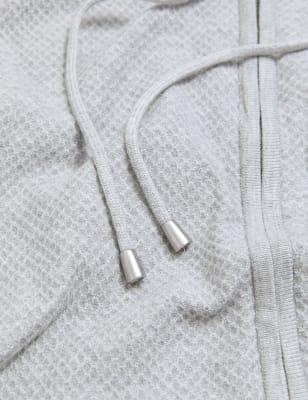 

Womens M&S Collection Soft Touch Textured Hoodie - Grey Marl, Grey Marl