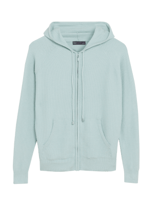 

Womens M&S Collection Soft Touch Textured Hoodie - Soft Peacock, Soft Peacock