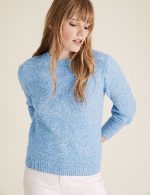 Textured Bobble Crew Neck Jumper - NZ