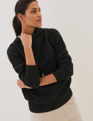 

Womens Autograph Kapuzenpullover aus reinem Kaschmir - Black, Black