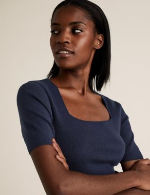 Soft Touch Fitted Knitted Top - RS