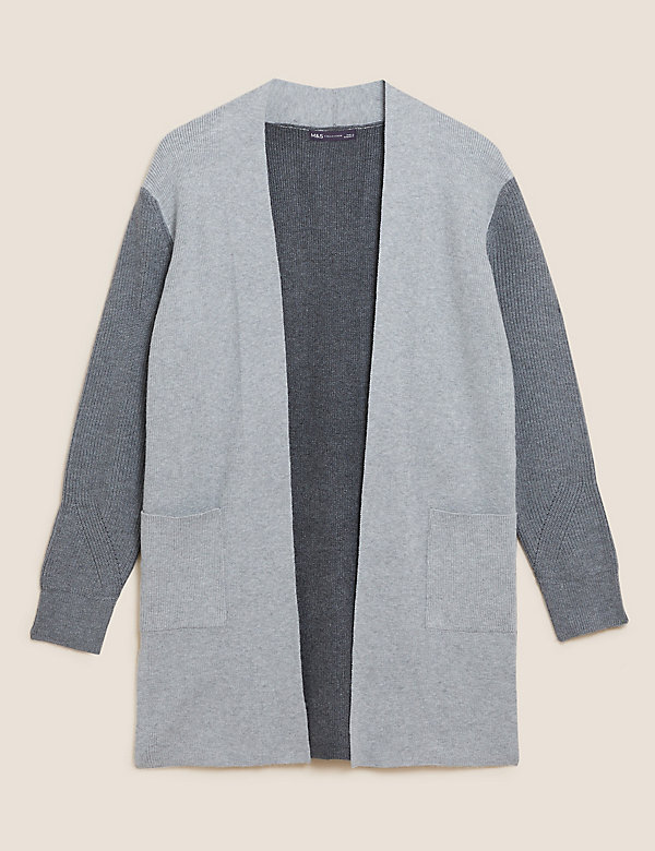 Soft Touch Colour Block Relaxed Cardigan - JP