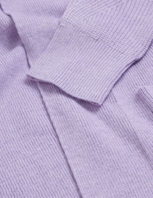

Womens M&S Collection Soft Touch Knitted Longline Cardigan - Medium Lilac, Medium Lilac