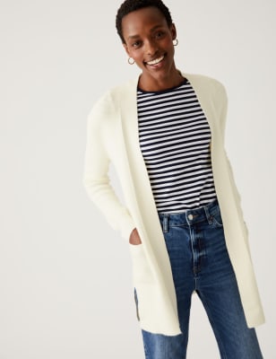 

Womens M&S Collection Soft Touch Knitted Longline Cardigan - Light Cream, Light Cream