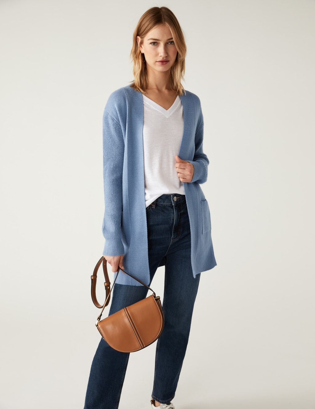 Soft Touch Knitted Longline Cardigan image 1