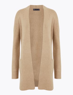 

Womens M&S Collection Cárdigan largo de punto de tacto suave - Camel, Camel
