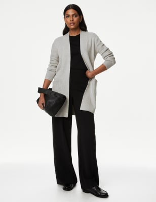 

M&S Collection Cárdigan largo de punto de tacto suaveWomens - Mid Grey Marl, Mid Grey Marl