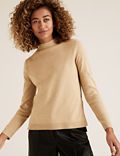 Soft Touch Funnel Neck Relaxed Jumper