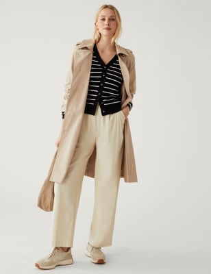 

Womens M&S Collection Striped V-Neck Button Front Cardigan - Black Mix, Black Mix